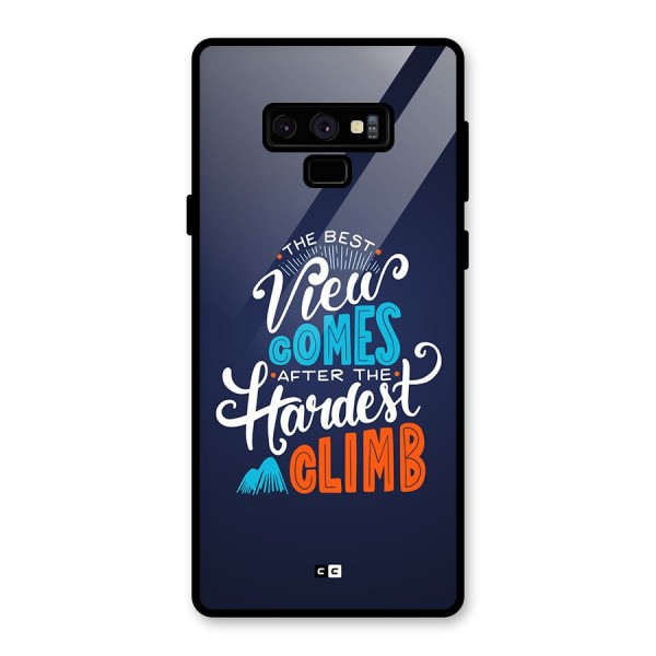 Hardest Climb Glass Back Case for Galaxy Note 9