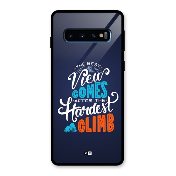 Hardest Climb Glass Back Case for Galaxy S10