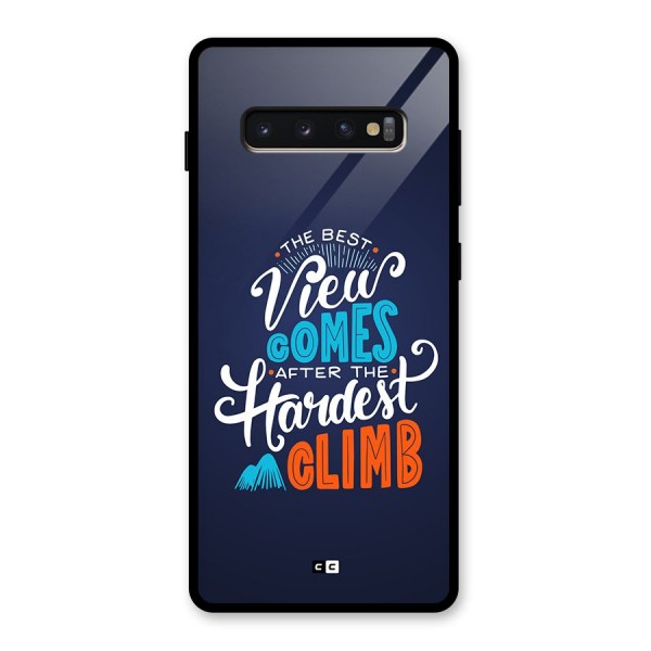 Hardest Climb Glass Back Case for Galaxy S10 Plus