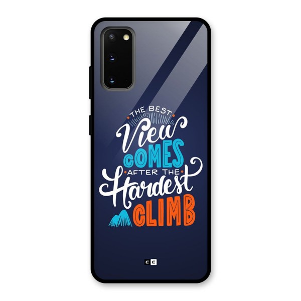 Hardest Climb Glass Back Case for Galaxy S20