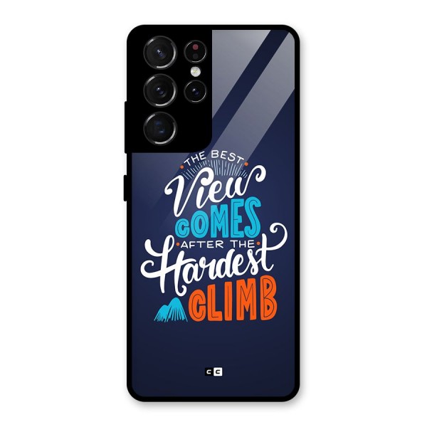 Hardest Climb Glass Back Case for Galaxy S21 Ultra 5G