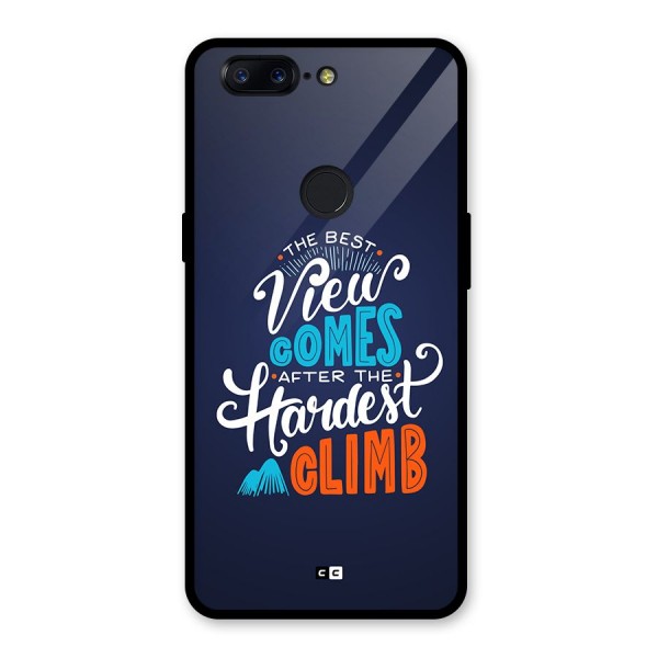 Hardest Climb Glass Back Case for OnePlus 5T
