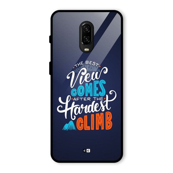 Hardest Climb Glass Back Case for OnePlus 6T