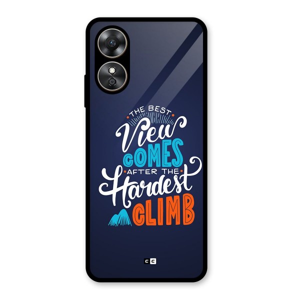 Hardest Climb Glass Back Case for Oppo A17