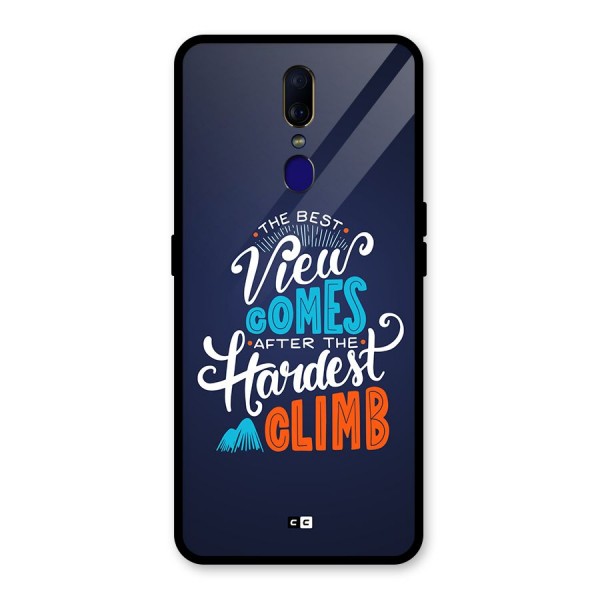 Hardest Climb Glass Back Case for Oppo F11