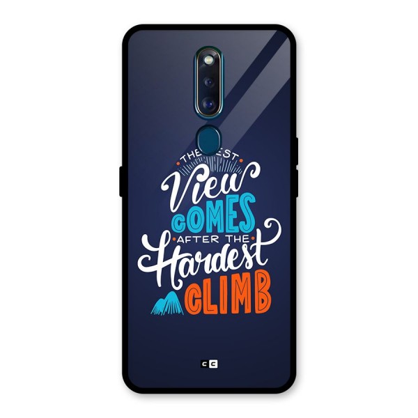 Hardest Climb Glass Back Case for Oppo F11 Pro