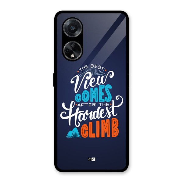 Hardest Climb Glass Back Case for Oppo F23