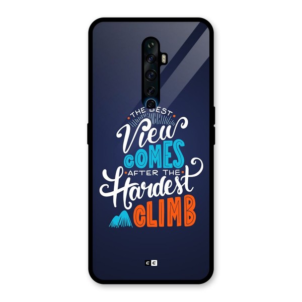 Hardest Climb Glass Back Case for Oppo Reno2 F