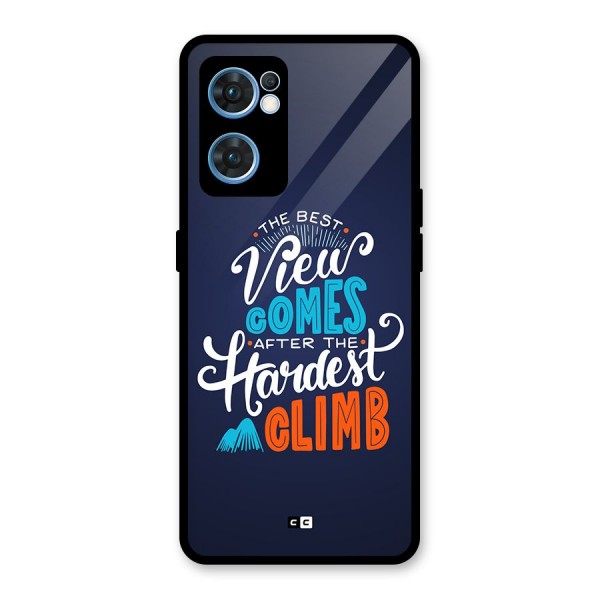 Hardest Climb Glass Back Case for Oppo Reno7 5G