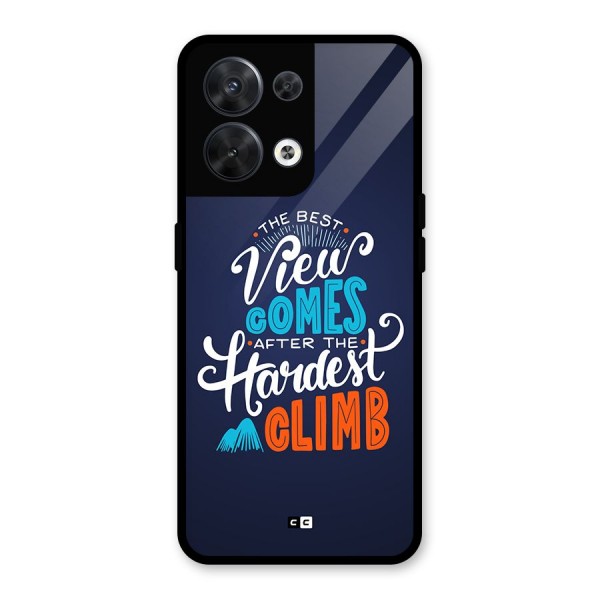 Hardest Climb Glass Back Case for Oppo Reno8 5G