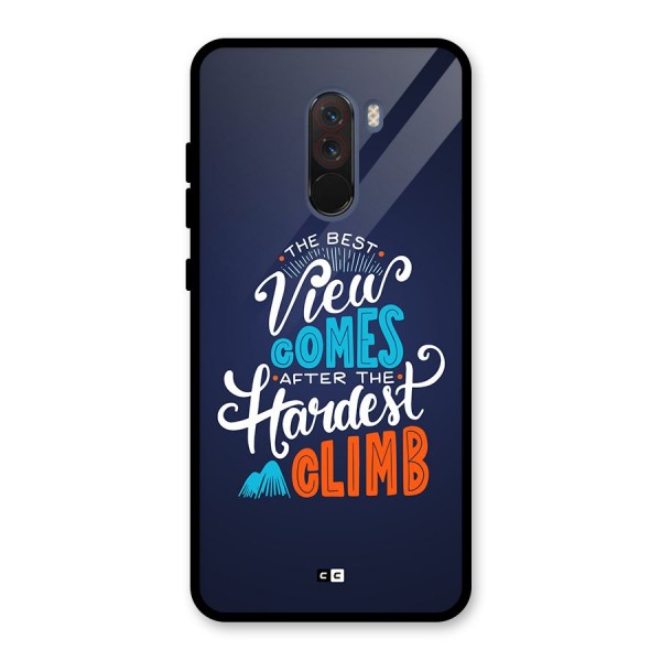 Hardest Climb Glass Back Case for Poco F1