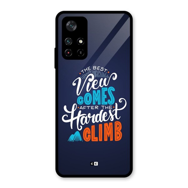 Hardest Climb Glass Back Case for Poco M4 Pro 5G