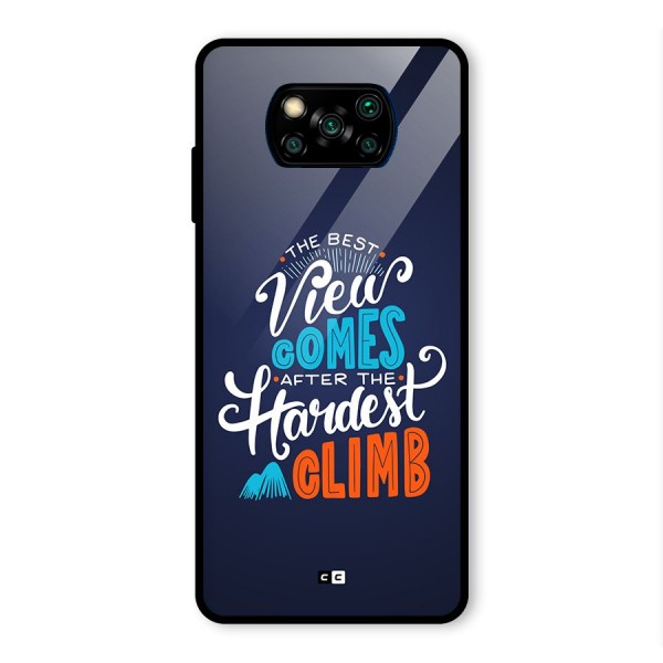 Hardest Climb Glass Back Case for Poco X3 Pro