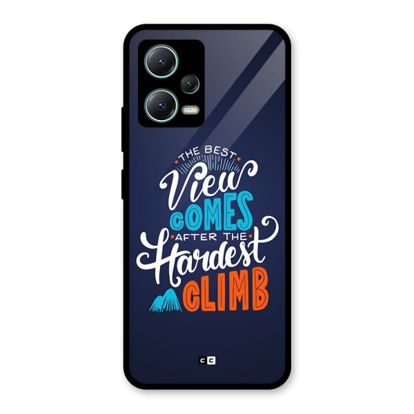 Hardest Climb Glass Back Case for Poco X5