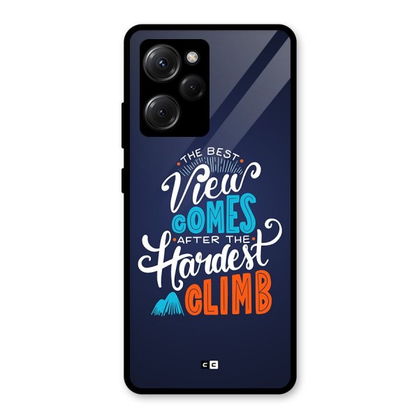 Hardest Climb Glass Back Case for Poco X5 Pro