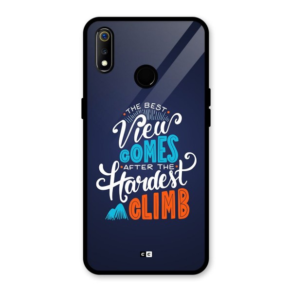 Hardest Climb Glass Back Case for Realme 3i