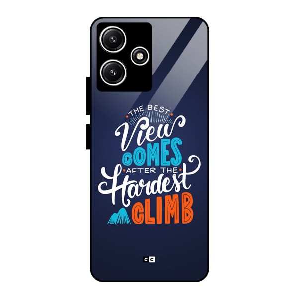 Hardest Climb Glass Back Case for Redmi 12 5G