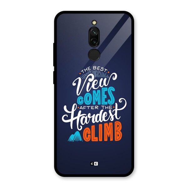 Hardest Climb Glass Back Case for Redmi 8