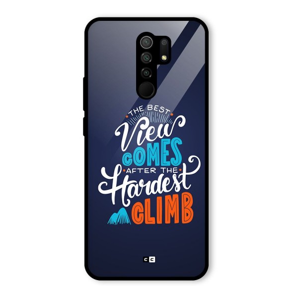 Hardest Climb Glass Back Case for Redmi 9 Prime