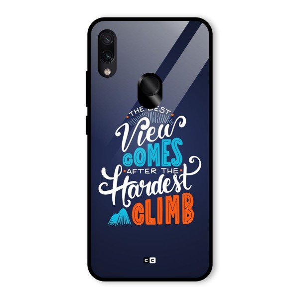 Hardest Climb Glass Back Case for Redmi Note 7