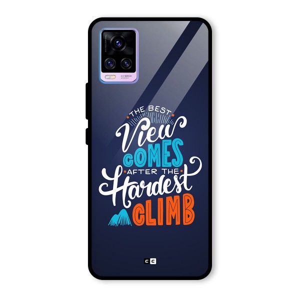 Hardest Climb Glass Back Case for Vivo V20 Pro