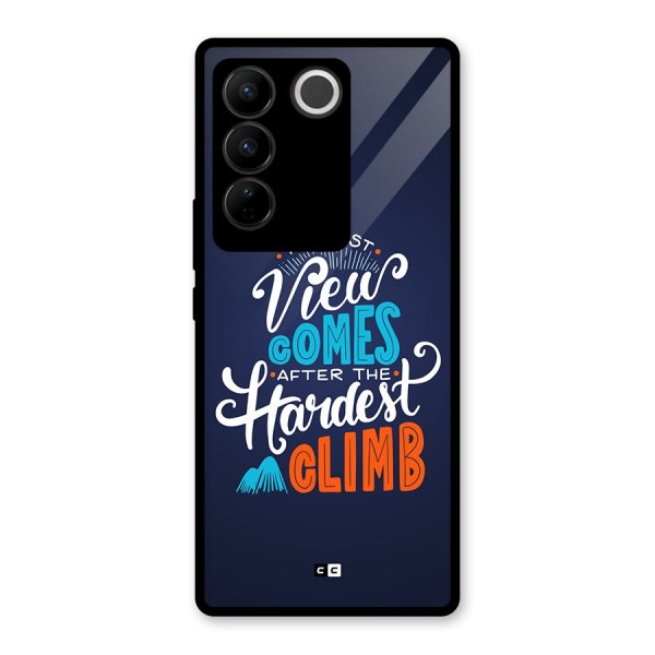 Hardest Climb Glass Back Case for Vivo V27 Pro