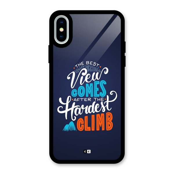 Hardest Climb Glass Back Case for iPhone X