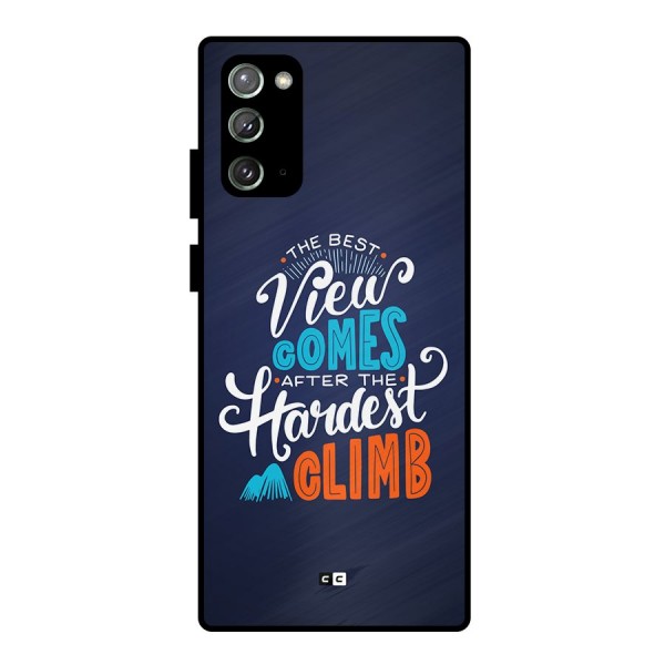 Hardest Climb Metal Back Case for Galaxy Note 20