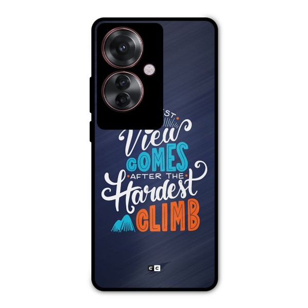 Hardest Climb Metal Back Case for Oppo F25 Pro