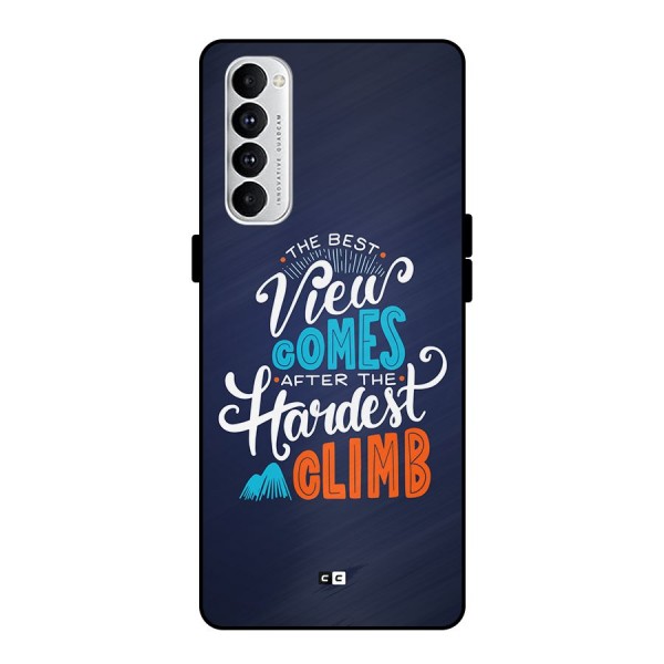 Hardest Climb Metal Back Case for Oppo Reno4 Pro