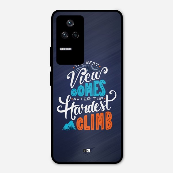 Hardest Climb Metal Back Case for Poco F4 5G