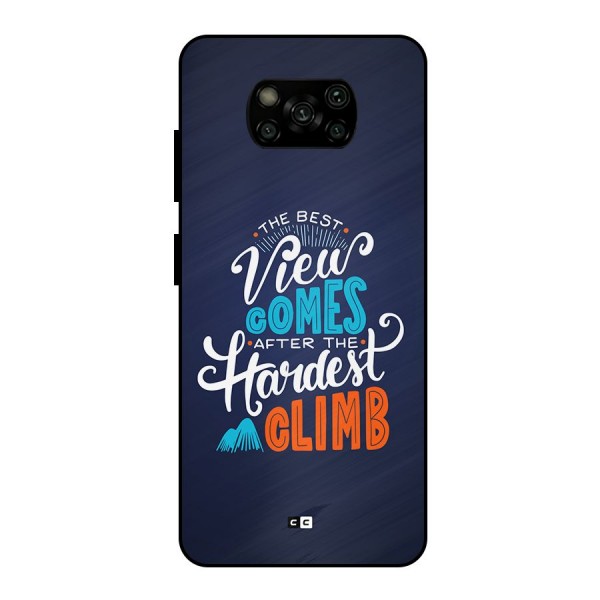 Hardest Climb Metal Back Case for Poco X3