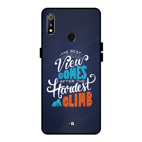 Hardest Climb Metal Back Case for Realme 3