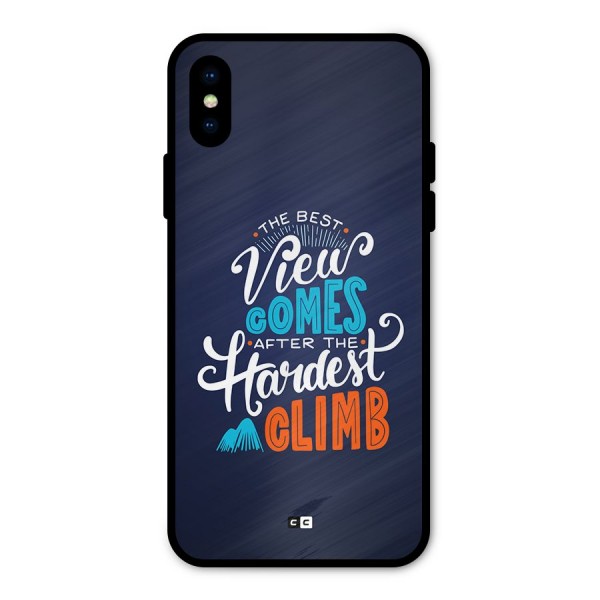 Hardest Climb Metal Back Case for iPhone X