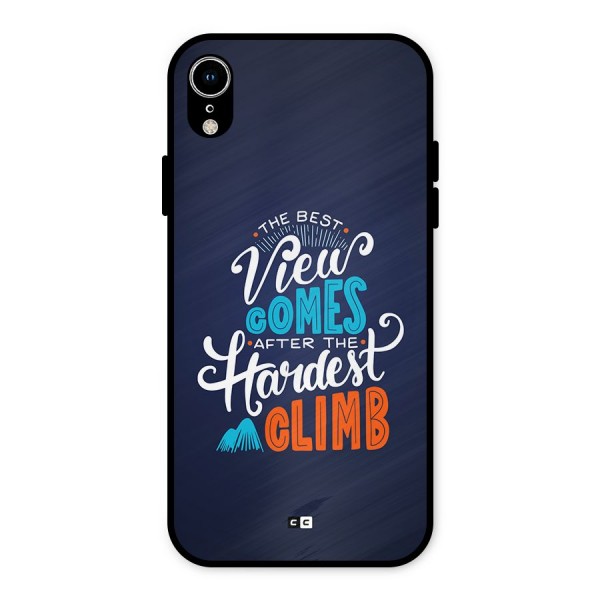 Hardest Climb Metal Back Case for iPhone XR