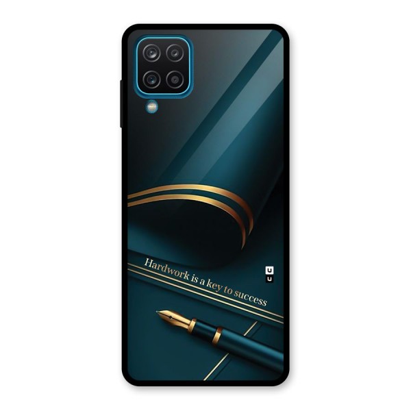 Hardwork Is Key Glass Back Case for Galaxy A12