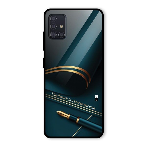 Hardwork Is Key Glass Back Case for Galaxy A51