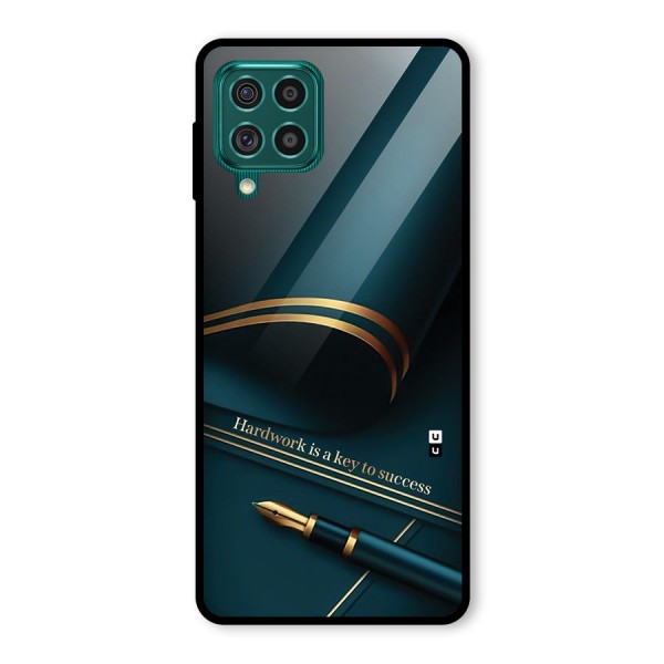 Hardwork Is Key Glass Back Case for Galaxy F62