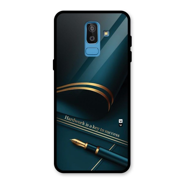 Hardwork Is Key Glass Back Case for Galaxy J8