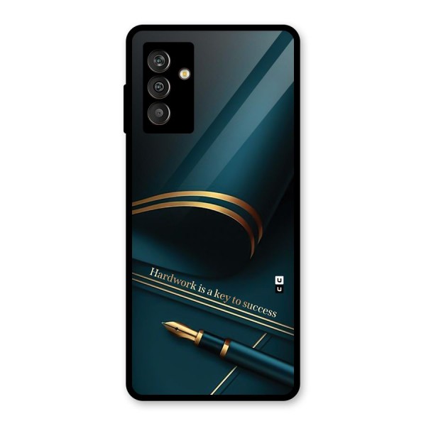 Hardwork Is Key Glass Back Case for Galaxy M13