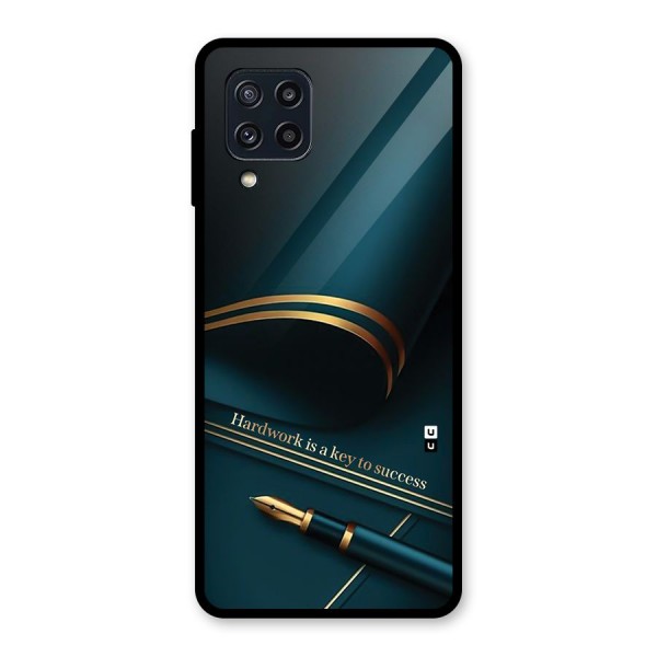 Hardwork Is Key Glass Back Case for Galaxy M32