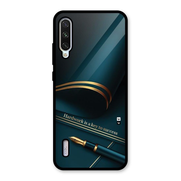 Hardwork Is Key Glass Back Case for Mi A3