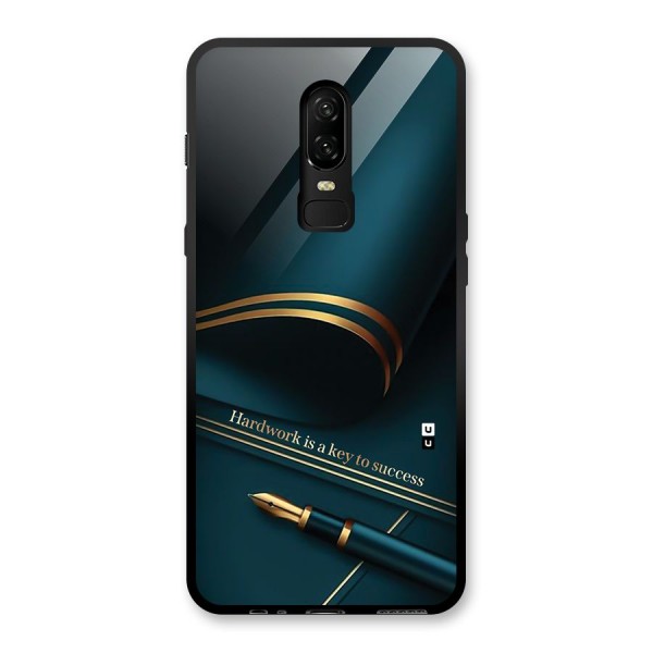 Hardwork Is Key Glass Back Case for OnePlus 6