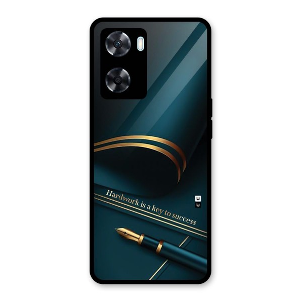 Hardwork Is Key Glass Back Case for Oppo A77