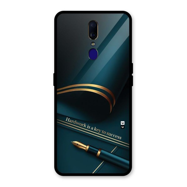 Hardwork Is Key Glass Back Case for Oppo F11