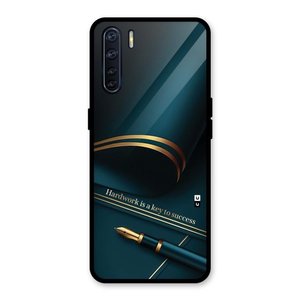 Hardwork Is Key Glass Back Case for Oppo F15