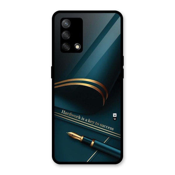 Hardwork Is Key Glass Back Case for Oppo F19