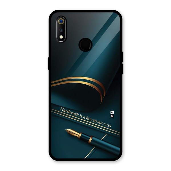 Hardwork Is Key Glass Back Case for Realme 3