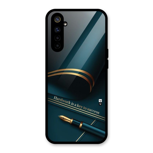 Hardwork Is Key Glass Back Case for Realme 6