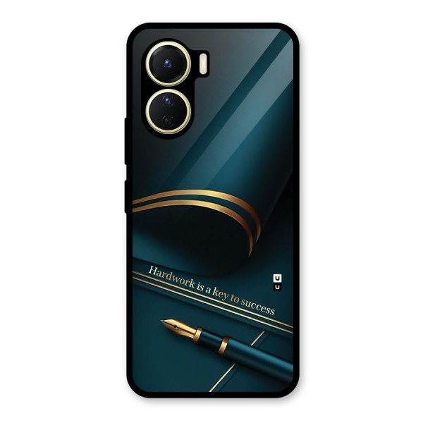 Hardwork Is Key Glass Back Case for Vivo Y16